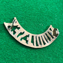 Load image into Gallery viewer, Original WW1 British Army Brass Shoulder Title - Middlesex - The Militaria Shop