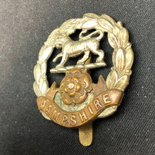 Load image into Gallery viewer, Original WW2 British Army Cap Badge - Royal Hampshire Regiment - The Militaria Shop