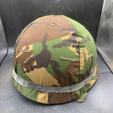Load image into Gallery viewer, Genuine Dutch Army M53 Euroclone of US M1 Camouflaged Helmet & Liner Set - The Militaria Shop