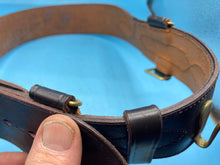 Load image into Gallery viewer, Original British Army Officer's Sam Browne Leather Belt - Approx 32" Waist - The Militaria Shop