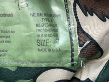 Load image into Gallery viewer, Genuine US Army Jungle Camouflage Boonie Sun Hat Hot Weather Type II - The Militaria Shop