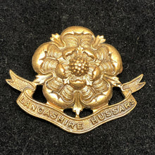 Load image into Gallery viewer, Original WW1 British Army Cap Badge - Lancashire Hussars - The Militaria Shop