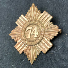 Load image into Gallery viewer, British Army Brass Cap Badge - 74th Highland Light Infantry - The Militaria Shop