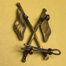 Load image into Gallery viewer, Original WW2 British Army Brass Signallers Flag Sleeve Badge - The Militaria Shop