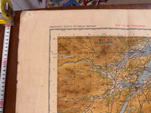 Load image into Gallery viewer, Original WW2 British Army RAF Navy Base Map of Scotland - The Eastern Highlands - The Militaria Shop