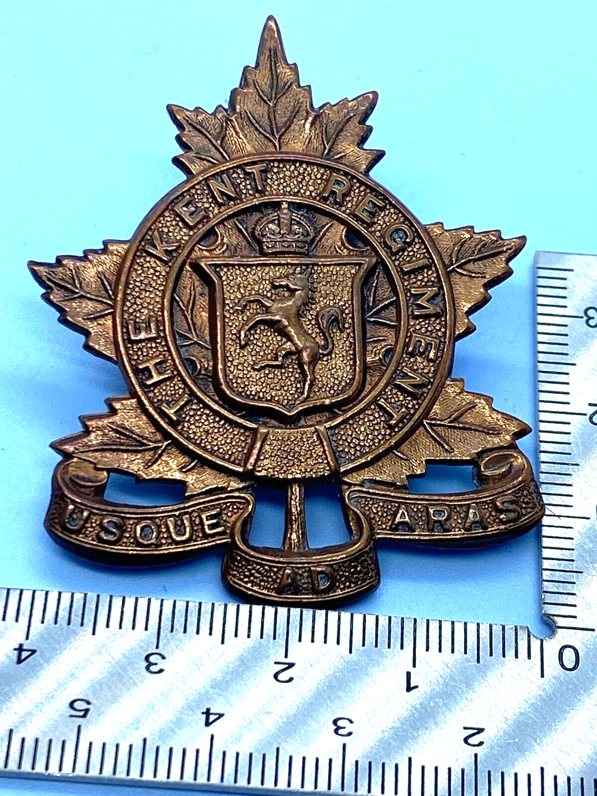 Original Canadian Army The Kent Regiment Cap Badge - The Militaria Shop