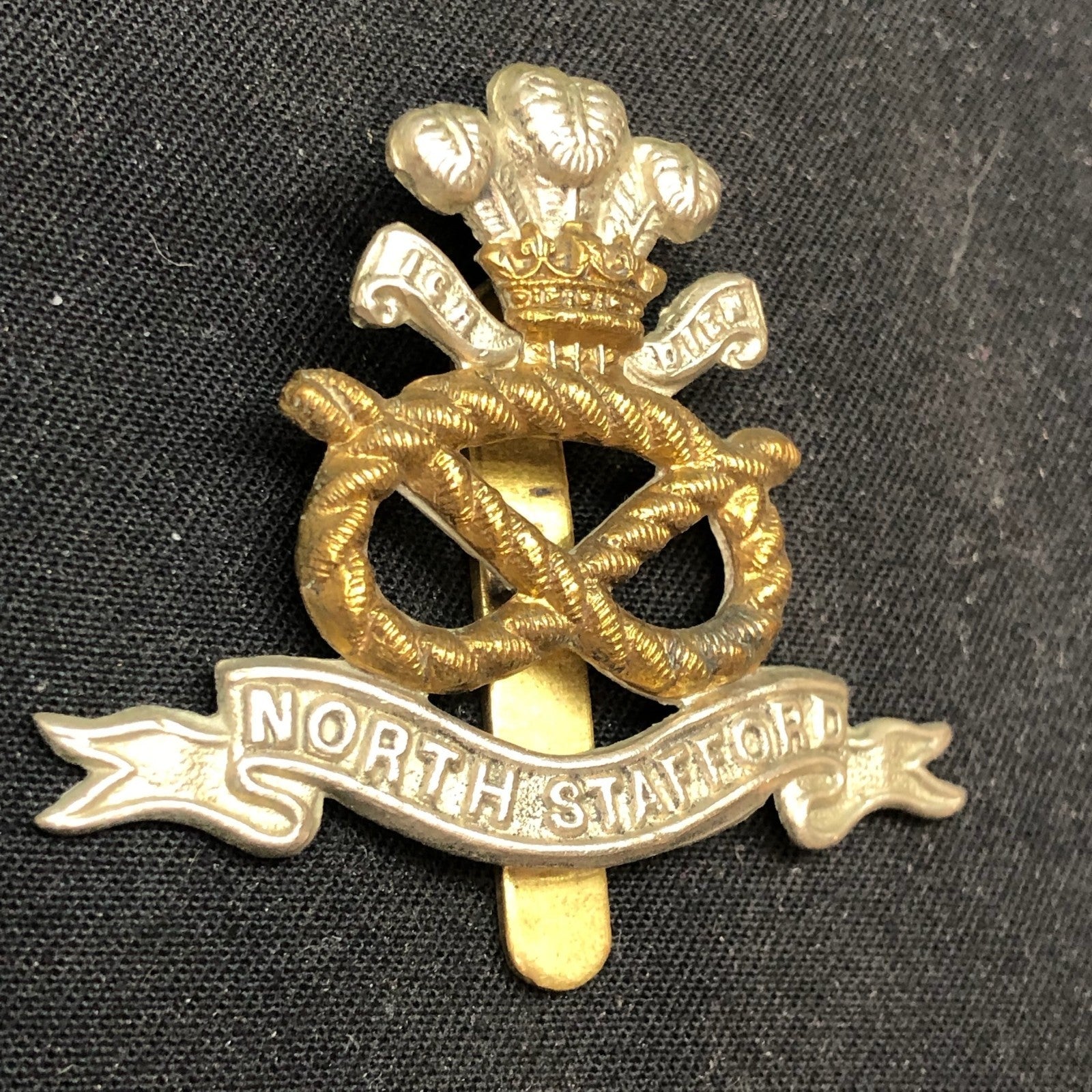 Original WW2 British Army Cap Badge - North Staffordshire Regiment - The Militaria Shop