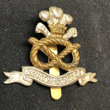 Load image into Gallery viewer, Original WW2 British Army Cap Badge - North Staffordshire Regiment - The Militaria Shop