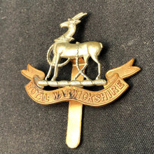 Load image into Gallery viewer, Original WW2 British Army Cap Badge - Royal Warwickshire Regiment - The Militaria Shop