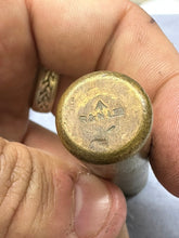 Load image into Gallery viewer, Original WW1 British Army SMLE Enfield Brass Oil Bottle - R&N Ltd Maker Marked - The Militaria Shop