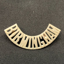 Load image into Gallery viewer, Original WW1 British Army Brass Shoulder Title - Middlesex Regiment - The Militaria Shop