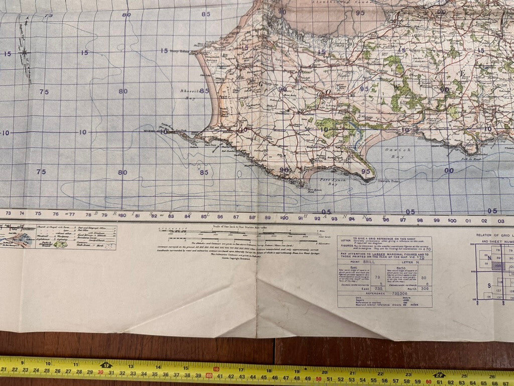 Original WW2 British Army GSGS OS Map of Great Britain - Llanelly - The Militaria Shop