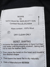 Load image into Gallery viewer, Original British Army - Scots Regiment Beret - Size 54cm - The Militaria Shop