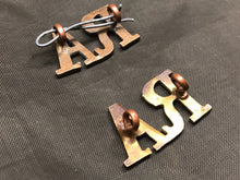 Load image into Gallery viewer, Original WW1 British Army Brass Shoulder Titles - Royal Artillery RA - The Militaria Shop