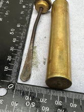 Load image into Gallery viewer, Original WW1 British Army SMLE Enfield Brass Oil Bottle - W.H.B - The Militaria Shop