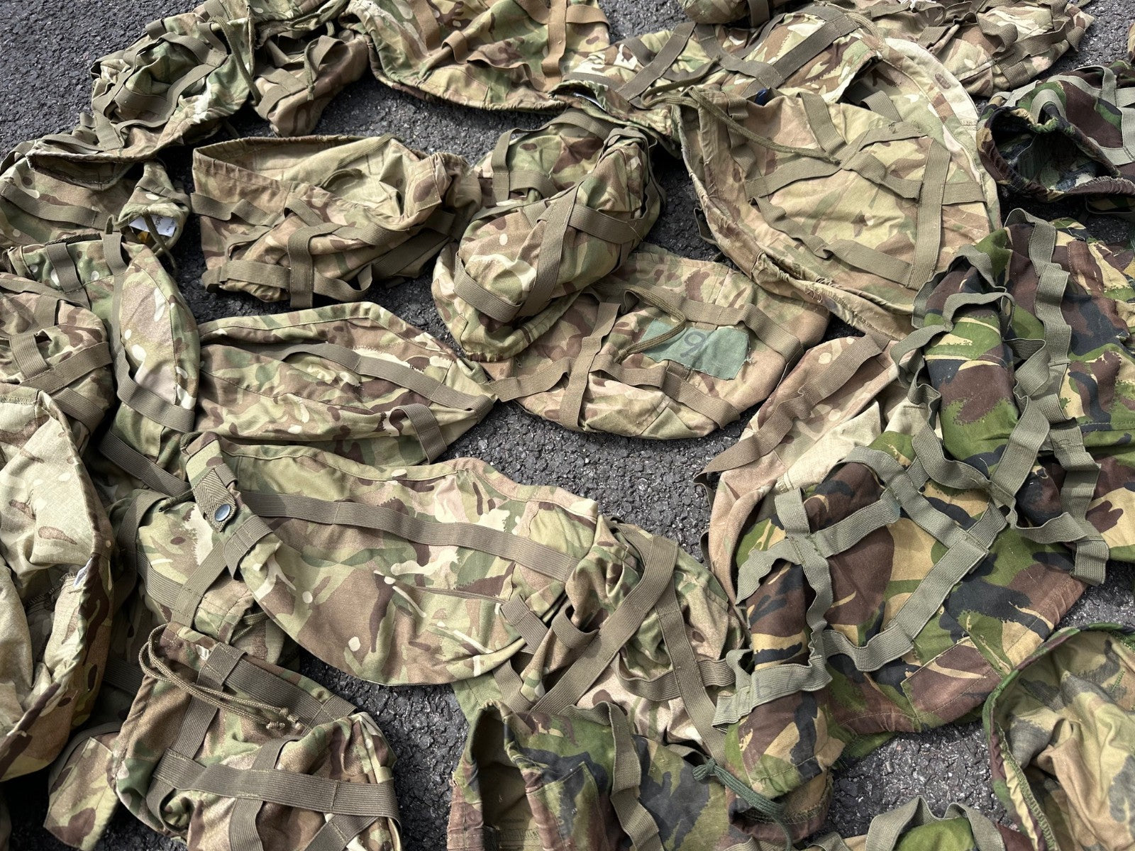DEALER BULK LOT - 26x MTP 24x DPM Camouflaged Covers Mk6 Mk7 Mixed Sizes - The Militaria Shop