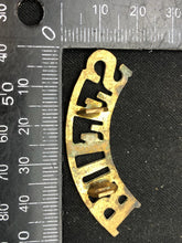 Load image into Gallery viewer, Original WW2 British Army Brass Shoulder Title - The Buffs - The Militaria Shop