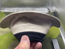 Load image into Gallery viewer, Vintage British Royal Navy Ratings White Cap - Size 56cm - The Militaria Shop