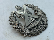Load image into Gallery viewer, Original British Army WW1 / WW2 Cameron Scottish Highlanders Cap Badge - The Militaria Shop