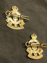 Load image into Gallery viewer, Original WW2 British Army Collar Badge Pair - Royal Army Ordnance Corps RAOC - The Militaria Shop