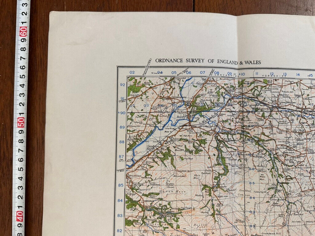 Original WW2 British Army GSGS Os Map of Great Britain - Ribblesdale - The Militaria Shop