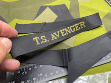 Lade das Bild in den Galerie-Viewer, Genuine British Royal Navy - TS Avenger Cap Tally - Full Length - The Militaria Shop