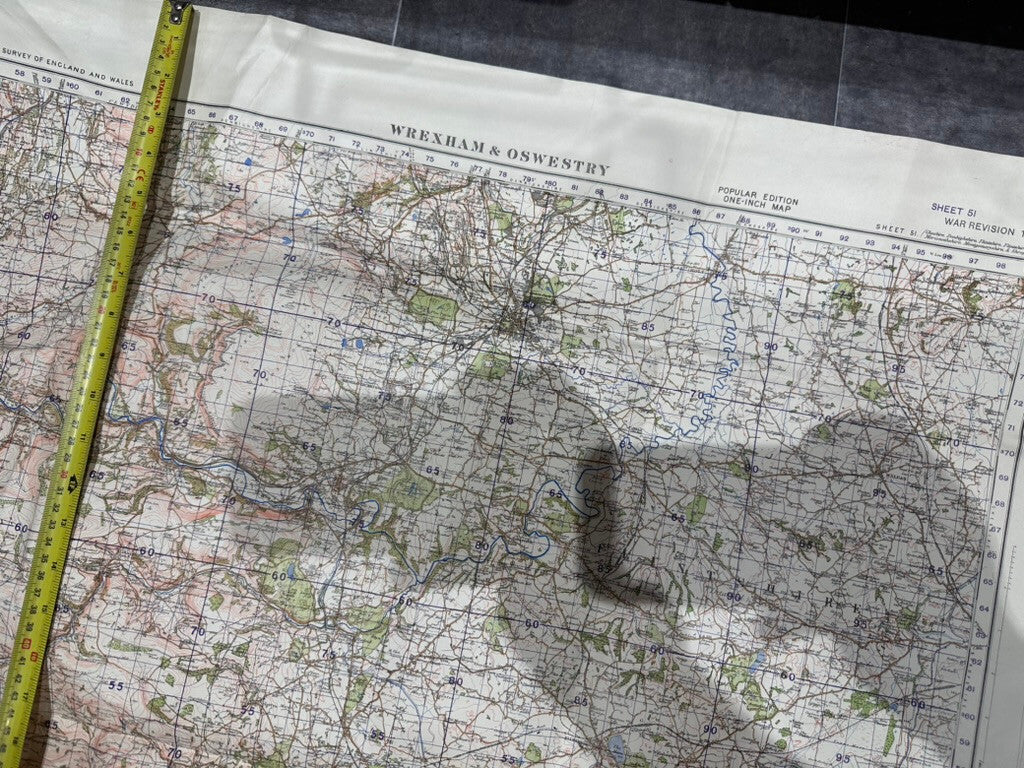 Original WW2 British Army GSGS Map of England & Wales 4/5 Maps Combined Together - The Militaria Shop