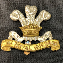 Load image into Gallery viewer, Original British Army WW2 The Royal Hussars Cap Badge - The Militaria Shop