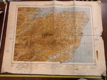 Load image into Gallery viewer, Original WW2 British Army RAF Navy Base Map of Scotland - The Eastern Highlands - The Militaria Shop
