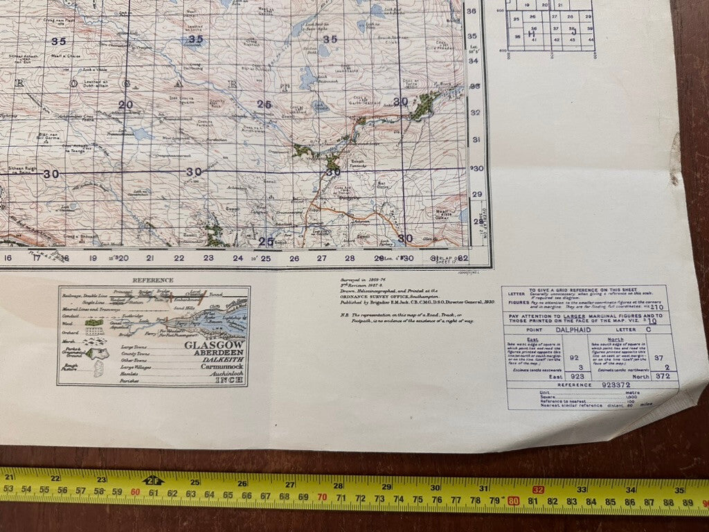 Original WW2 British Army GSGS Map of Scotland - Lairg & Loch Shin - The Militaria Shop