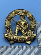 Load image into Gallery viewer, Original South African Commandos UNITAS Cap Badge with Rear Screw Fittings - The Militaria Shop