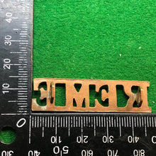Load image into Gallery viewer, Original WW2 British Army Brass Shoulder Title - REME Engineers - The Militaria Shop