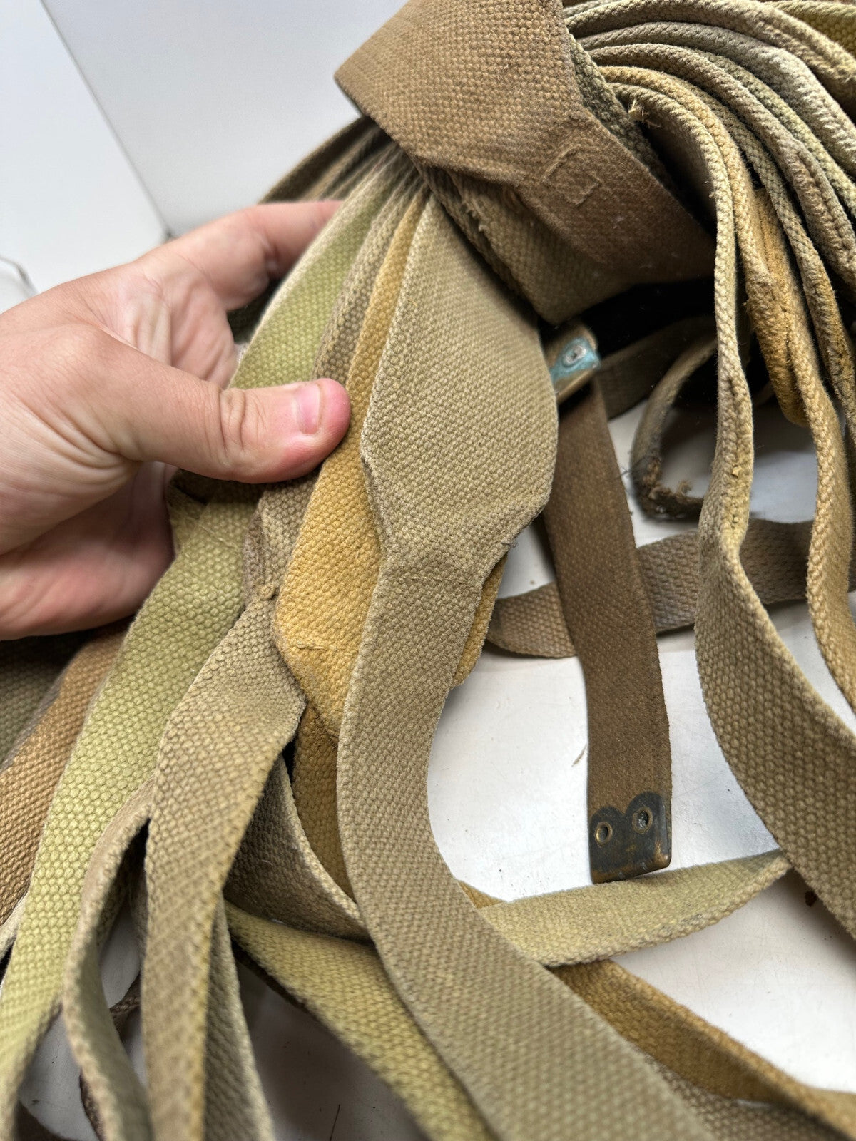 Bulk Lot of 24 WW2 British Army 37 Pattern Shoulder Straps - The Militaria Shop