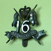 Load image into Gallery viewer, Original British Army Cap Badge - 16th The Queen's Lancers - The Militaria Shop