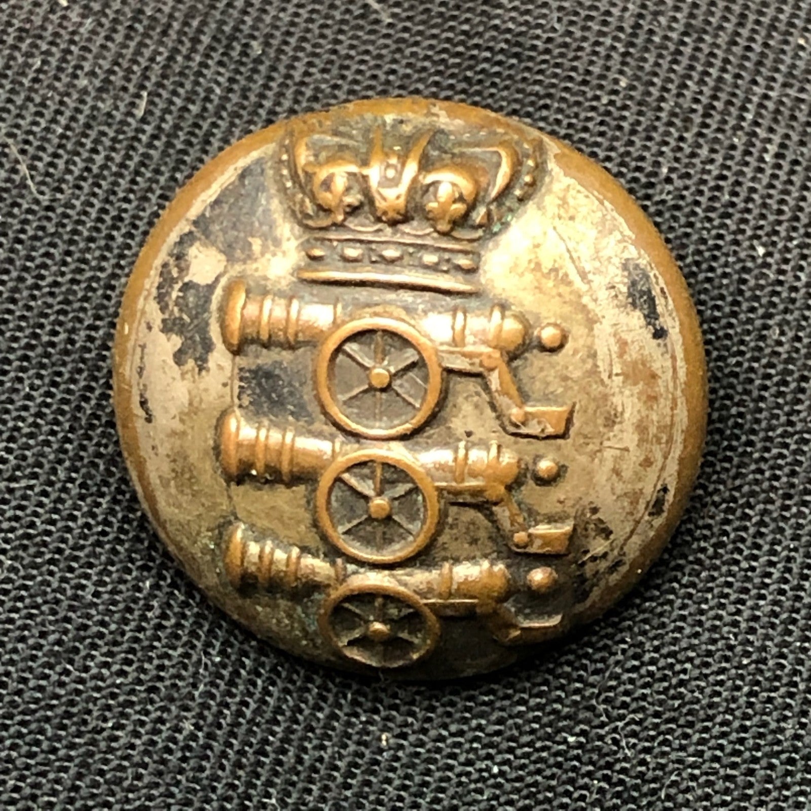 Original Victorian Era British Army Royal Artillery Uniform 22mm Button - The Militaria Shop