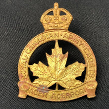 Load image into Gallery viewer, Original British Army WW2 Royal Canadian Army Cadets Cap Badge - The Militaria Shop