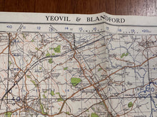 Charger l'image dans la galerie, Original WW2 British Army GSGS OS Map of England - Yeovil & Blandford - The Militaria Shop