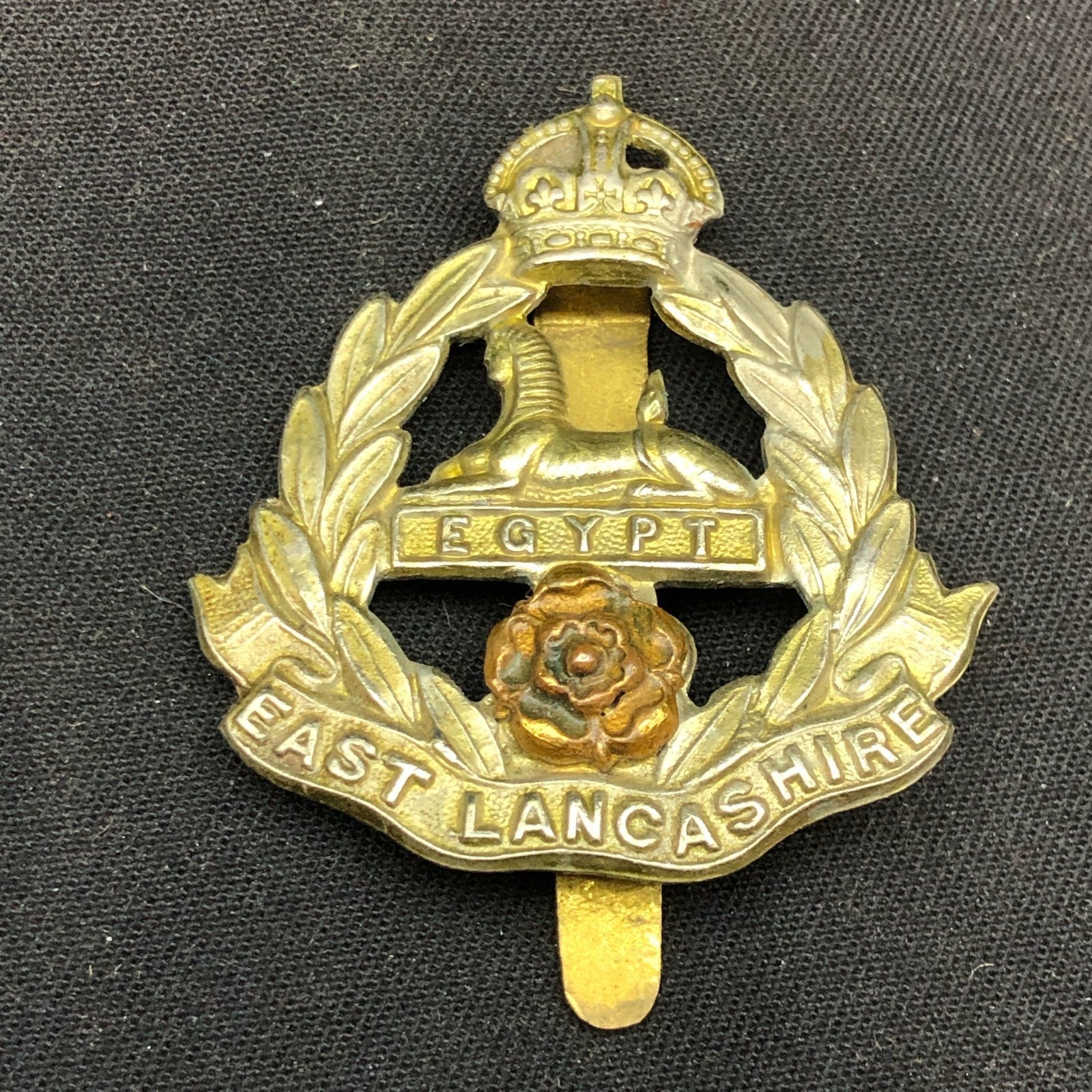 Original WW2 British Army Cap Badge - East Lancashire Regiment - The Militaria Shop