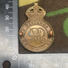 Load image into Gallery viewer, Original WW1 British Army Cap Badge - Royal Military College, Sandhurst - The Militaria Shop