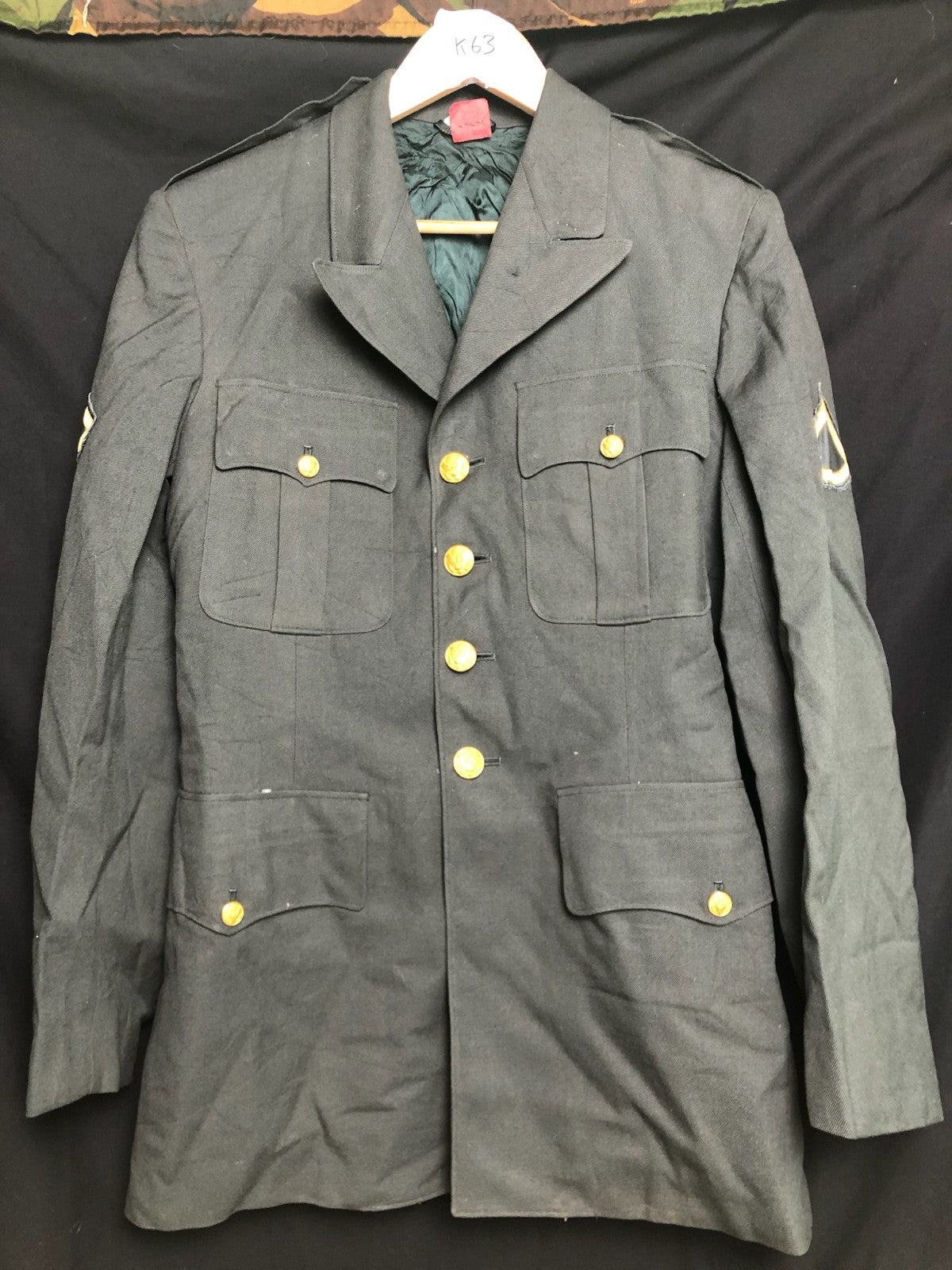 Original US Green 44 Uniform Jacket - Size 38" Chest - Long - The Militaria Shop