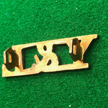 Load image into Gallery viewer, Original WW2 British Army Brass Shoulder Title - South Wales Borderers - The Militaria Shop