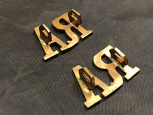 Load image into Gallery viewer, Original WW1 British Army Brass Shoulder Titles - Royal Artillery RA - The Militaria Shop