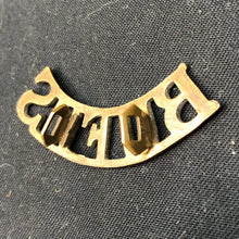 Load image into Gallery viewer, Original WW1 British Army Brass Shoulder Title - Buffs East Kent Regiment - The Militaria Shop