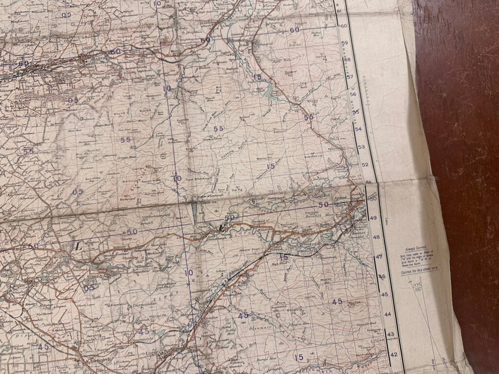 Original WW2 British Army GSGS OS Map of Scotland - Kilmarnock & Ayr - The Militaria Shop