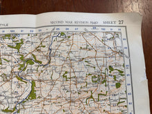 Load image into Gallery viewer, Original WW2 British Army GSGS Os Map of Great Britain - York - The Militaria Shop