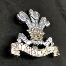 Load image into Gallery viewer, Original British Army Cap Badge - Royal Hussars - The Militaria Shop