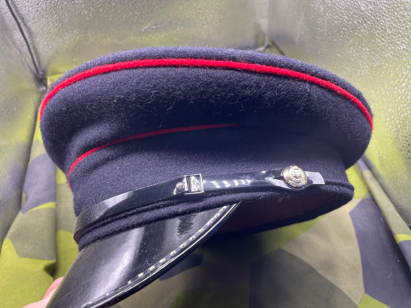 Original British Army Royal Engineers Peaked Cap - Size 56cm Approx - The Militaria Shop