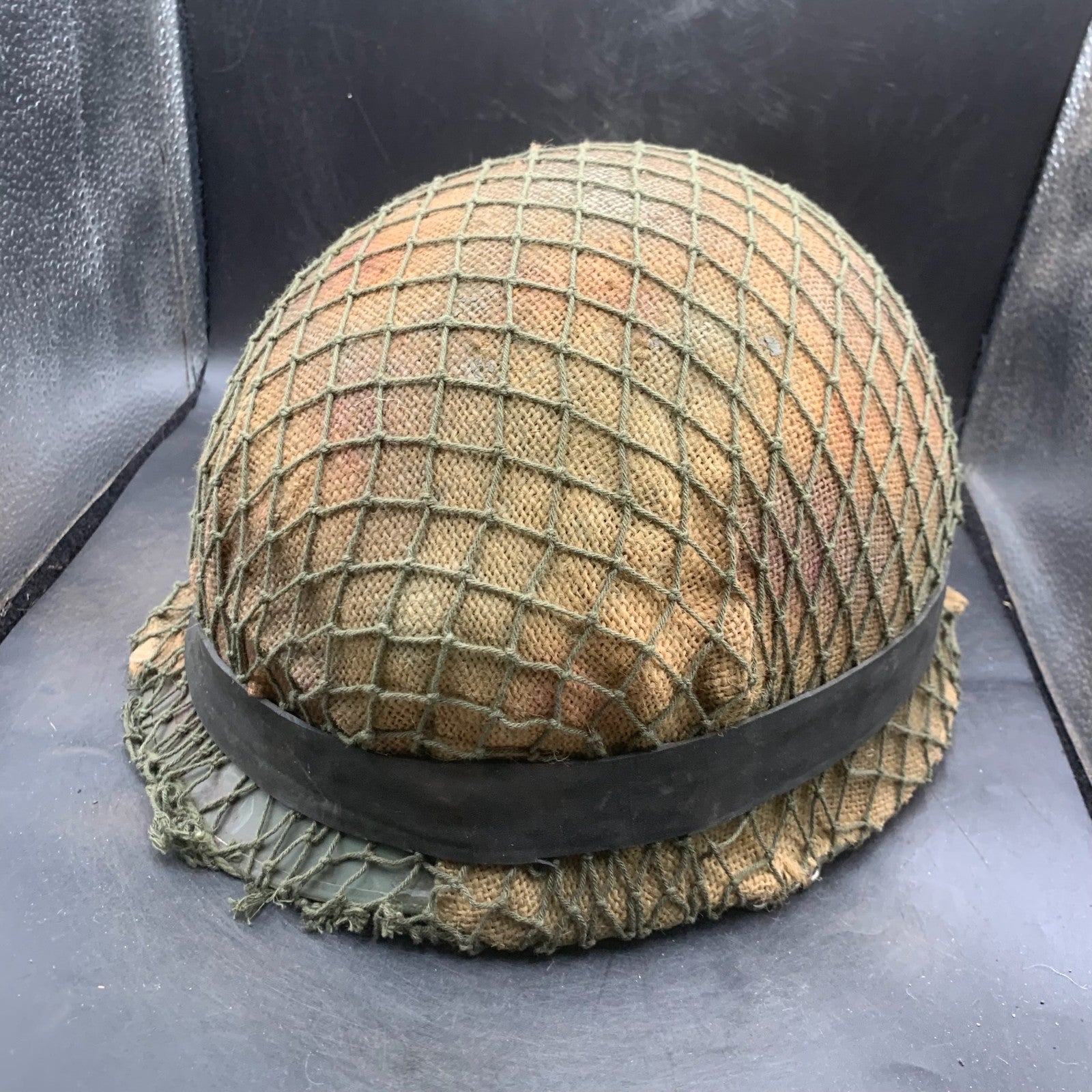 Genuine Dutch Army M53 Euroclone of US M1 Camouflaged Helmet & Liner Set - The Militaria Shop