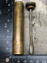 Load image into Gallery viewer, Original WW1 British Army SMLE Enfield Brass Oil Bottle - WD Marked - The Militaria Shop