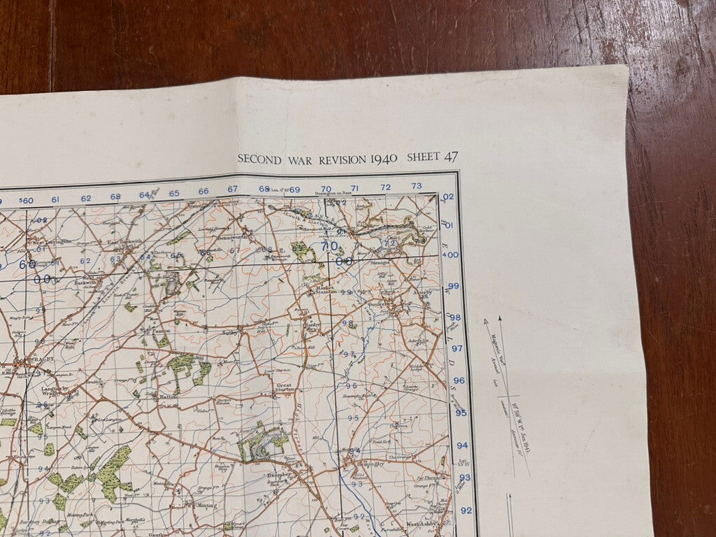Original WW2 British Army GSGS OS Map England - Lincoln - The Militaria Shop